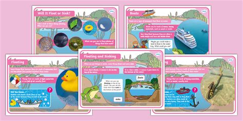 Eyfs All About Floating And Sinking Fact Files Twinkl