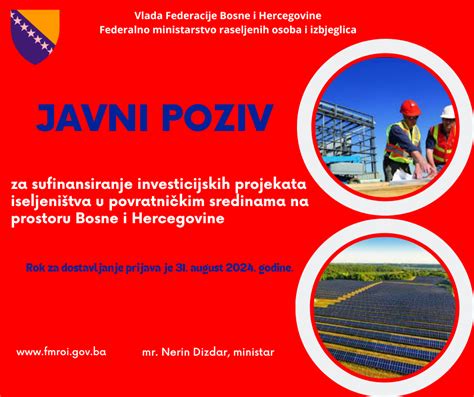 Javni Poziv Za Sufinansiranje Investicijskih Projekata Iseljeni Tva U