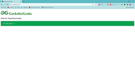 Angular PrimeNG MegaMenu Styling GeeksforGeeks