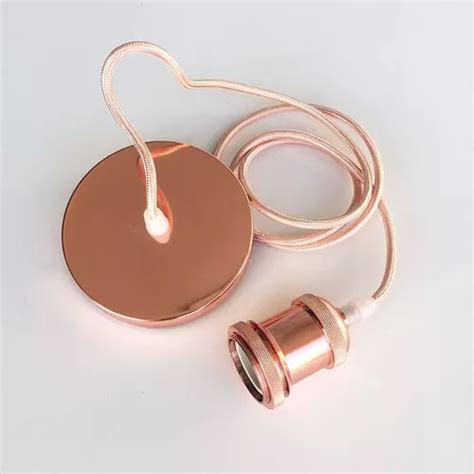 L Mpara Colgante Led De Techo Tiendaled Soquete Vintage Gold Rose Color