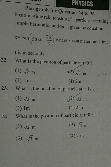 The Position Of A Particle Along X Axis At Time T Is Given By X 1