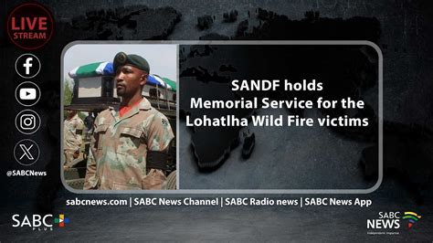 SANDF Memorial Service For Lohatla Wild Fire Victims YouTube