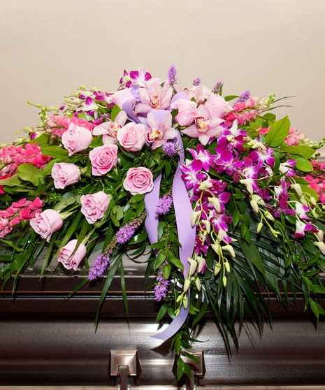 Pink Transitions Casket Spray Ital Florist Toronto Ontario