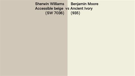 Sherwin Williams Accessible Beige Sw 7036 Vs Benjamin Moore Ancient