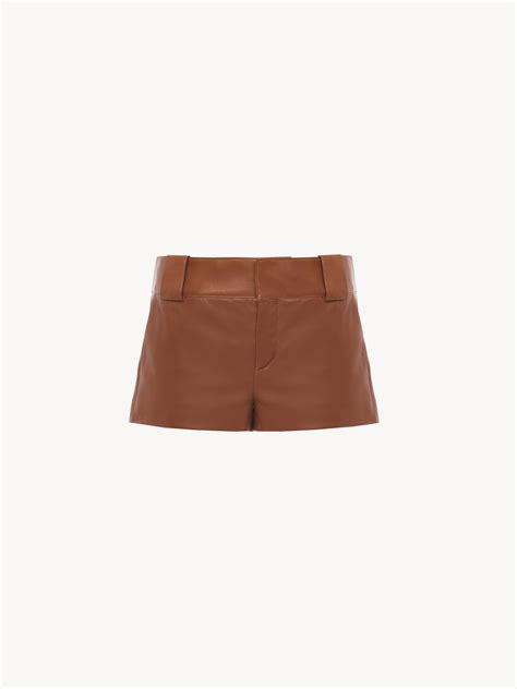 Chloé Tailored Mini Shorts In Soft Nappa Leather Chloé Us