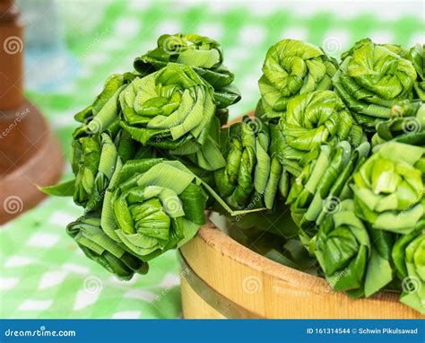 Flower Bouquet Made From Pandan Leaf Stock Photo Image Of Flavor