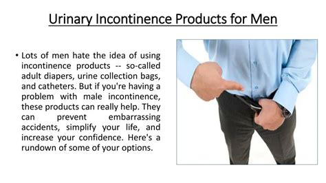 Ppt Urinary Incontinence Products For Men Powerpoint Presentation Free Download Id 7291546