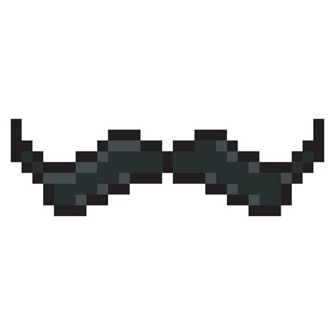 Moustache With Pixel Art Design 36467851 Vector Art At Vecteezy