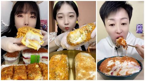 ASMR Chinese Cakes Mukbang JAMBON CAKES With RICH CHEESE SAUCE