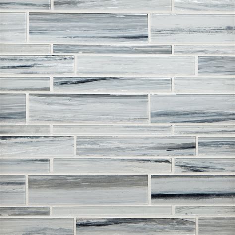 Misty Fjord Linear Glass Mosaic Floor And Decor