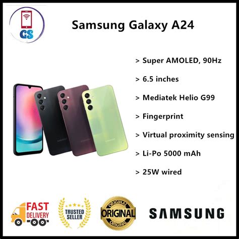 My Set Samsung Galaxy A24 4g 50mp 90hz Mediatek Helio G99 New With 1 Year Warranty By Samsung