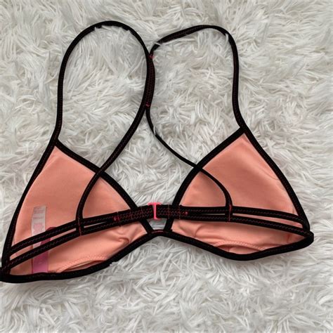 Victoria S Secret Swim Victorias Secret Hot Pink Triangle Bikini Top Poshmark