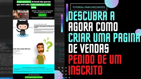 Descubra A Fazer Criar Uma Pagina De Vendas Usando HTML E CSS No VS