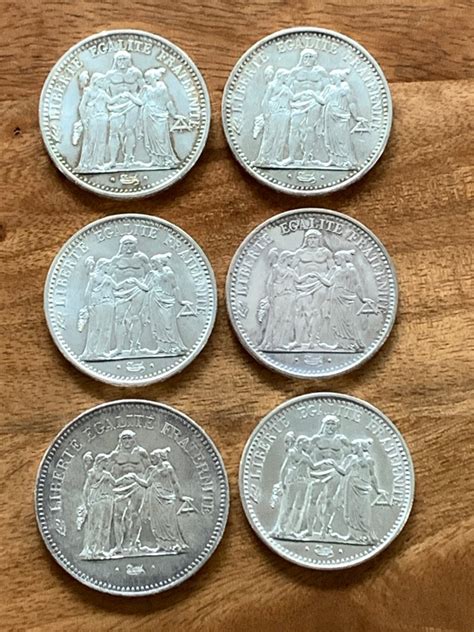 France Lot De Monnaies En Argent Francs Et Francs Hercule