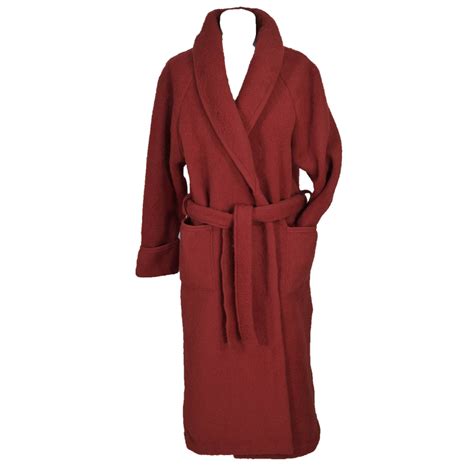 Robe De Chambre Laine Des Pyr N Es Rouge Pour Femme En Stock