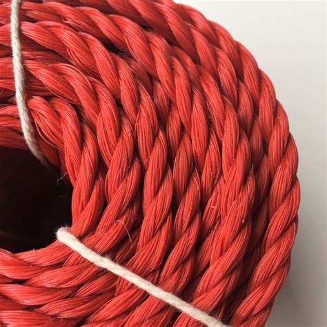 Red 6mmx20m Heavy Duty Twisted Polypropylene Rope Floating PP Rope Boat ...