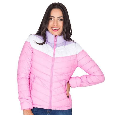 Jaqueta Puffer Nylon Bobojaco Feminina Peluciada Tricolor Zafina