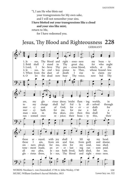 Hymns To The Living God Jesus Thy Blood And Righteousness