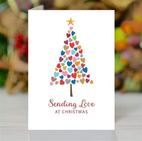 Sending Love At Christmas Card Christmas Card For Wife Etsy