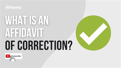 What Is An Affidavit Of Correction YouTube