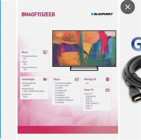 Telewizor Blaupunkt Cali Led Full Hd Krak W Grzeg Rzki Olx Pl