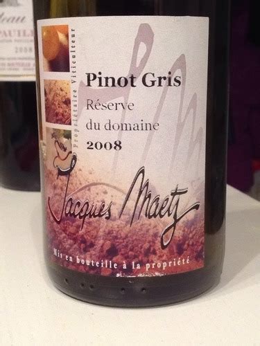 Jacques Maetz R Serve Du Domaine Pinot Gris Vivino Us