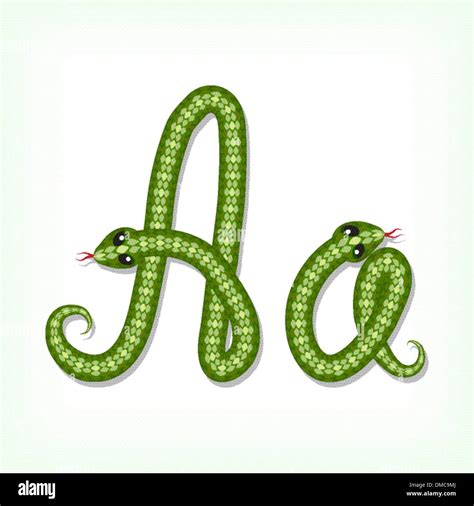 Snake Font Letter A Stock Vector Image And Art Alamy