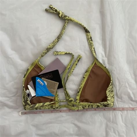 Cia Maritima Swim Cia Maritima Triangle Bikini Top In Yellowpurplebrown Sizesmall Nwt