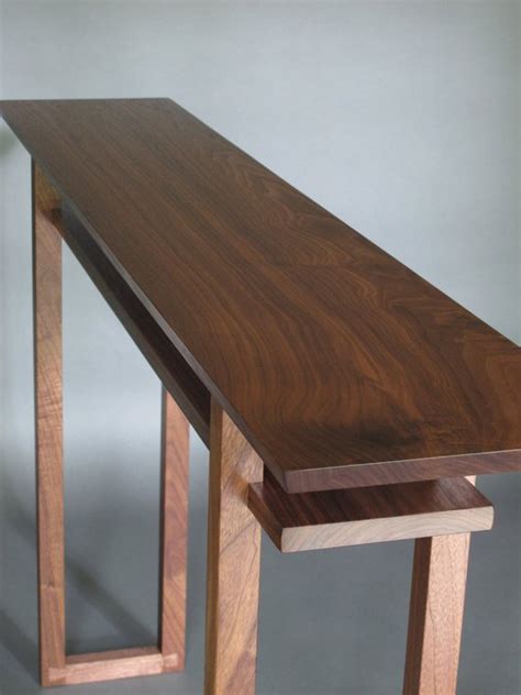 Modern Wood Narrow Hallway Table Narrow Console Table Side Table Wood Entry Table Mid Century