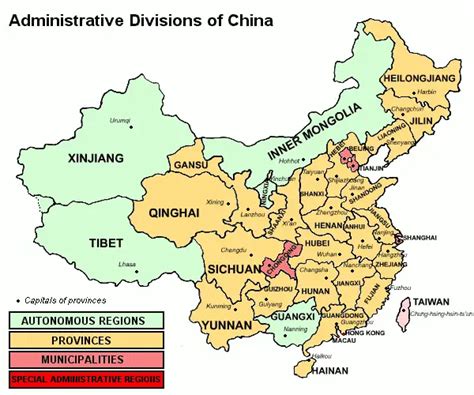 China Provinces - Mapsof.Net