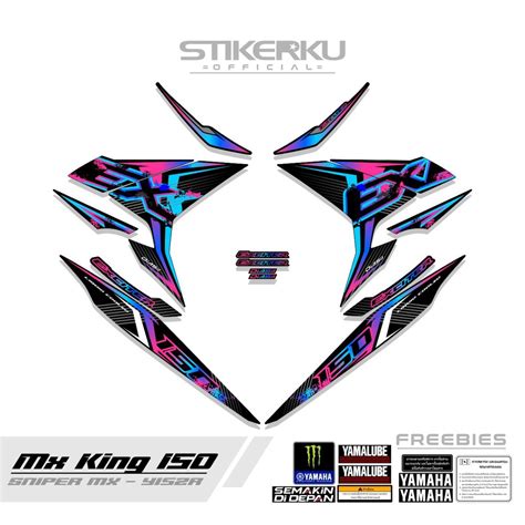 Striping Mx King Motif Grunge Yamaha Sniper Mxi Sticker