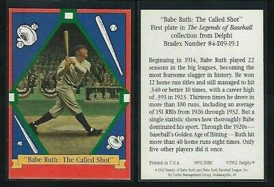 1992 Delphi BABE RUTH The Called Shot New York Yankees Ex