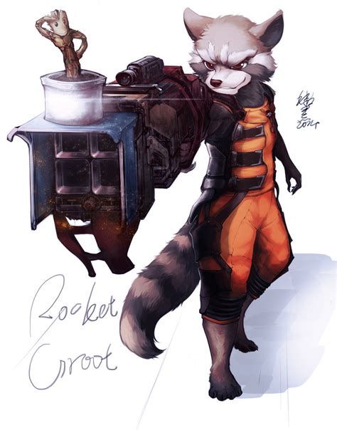 Rocket Raccoon Реактивный Енот Ракета Guardians of the Galaxy