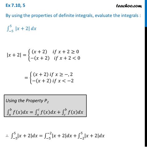 Ex Using Properties Of Definite Integrals X Dx