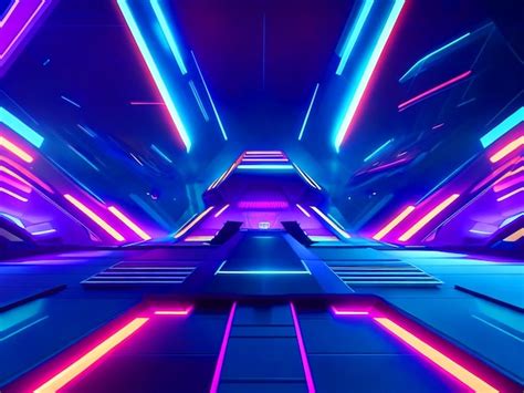 Premium Photo Abstract Futuristic Gaming Background