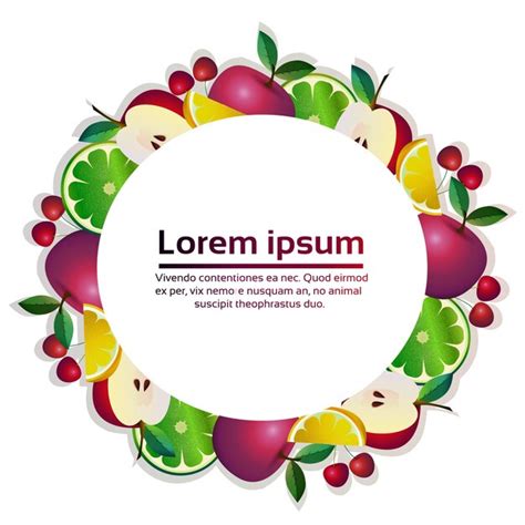 Premium Vector Tropical Fruits Colorful Circle Organic