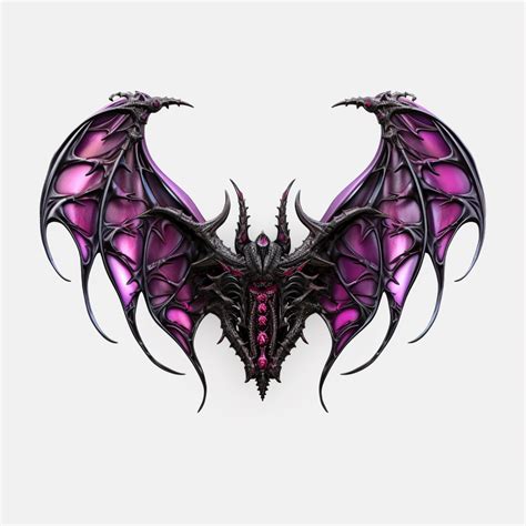 Ultra Realistic Black And Purple Demon Wings Clipart Clip Art Library