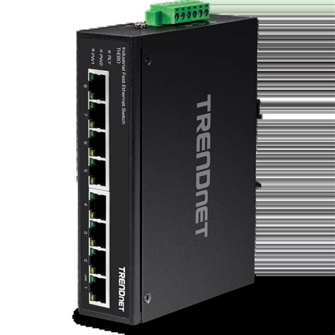 8 Port Industrial Fast Ethernet Din Rail Switch Industrial Ethernet Switch Trendnet