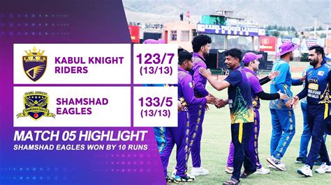 Kabul Premier League Season Kabul Knight Riders Vs Shamshad