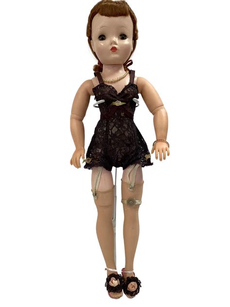 Lot Madame Alexander Cissy Doll She Is Wearing Cissy Black Lace Lingerie With Nude