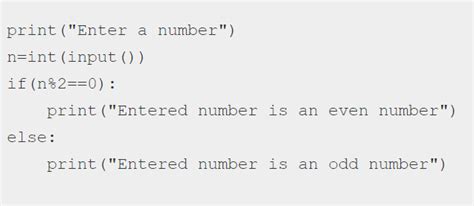 Python Program To Check If A Number Is Odd Or Even Formula