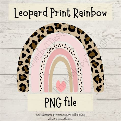 Leopard Print Rainbow PNG, Leopard Print Png, Rainbow Png, Rainbow ...