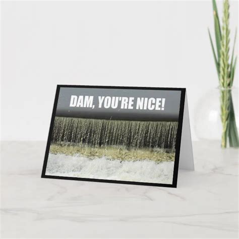 Dam Youre Nice Thank You Card Zazzle
