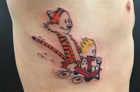 Thought I'd share my Calvin & Hobbes tattoo running down my ribs from ...