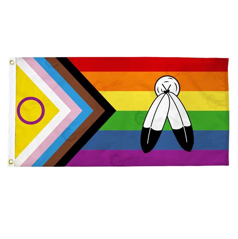 Two Spirit Intersex Inclusive Pride Flag Canadiana Flag