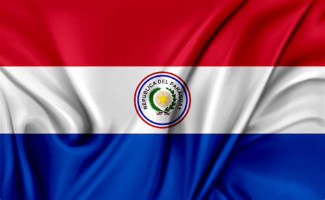 Ilustraci N D De La Textura Que Agita La Bandera De Paraguay Foto