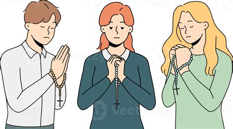 People With Rosary Praying 21476288 PNG