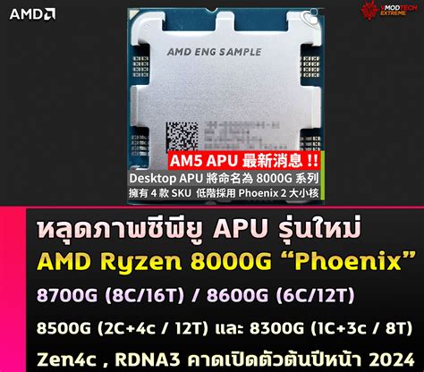 Welcome To หลุดภาพซีพียู Amd Ryzen 8000g “phoenix” Apu