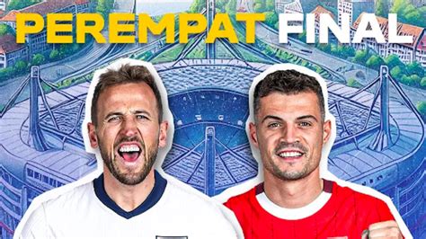 NONTON INGGRIS Vs Swiss 6 Juli TV RCTI Perempat Final Euro 2024 LINK