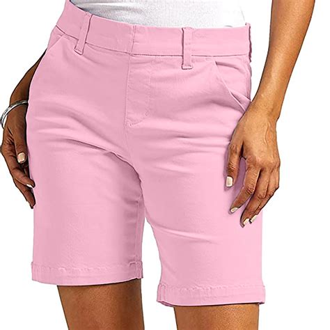 Aloohaidyvio Terra And Skywomens Stretch Twill Shorts Plus Size Thin Waist Pull On Regular Fit